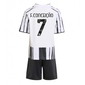 Fotbalové Dres Juventus Francisco Conceicao #7 Dětské Domácí Oblečení 2025-26 Krátký Rukáv (+ trenýrky)
